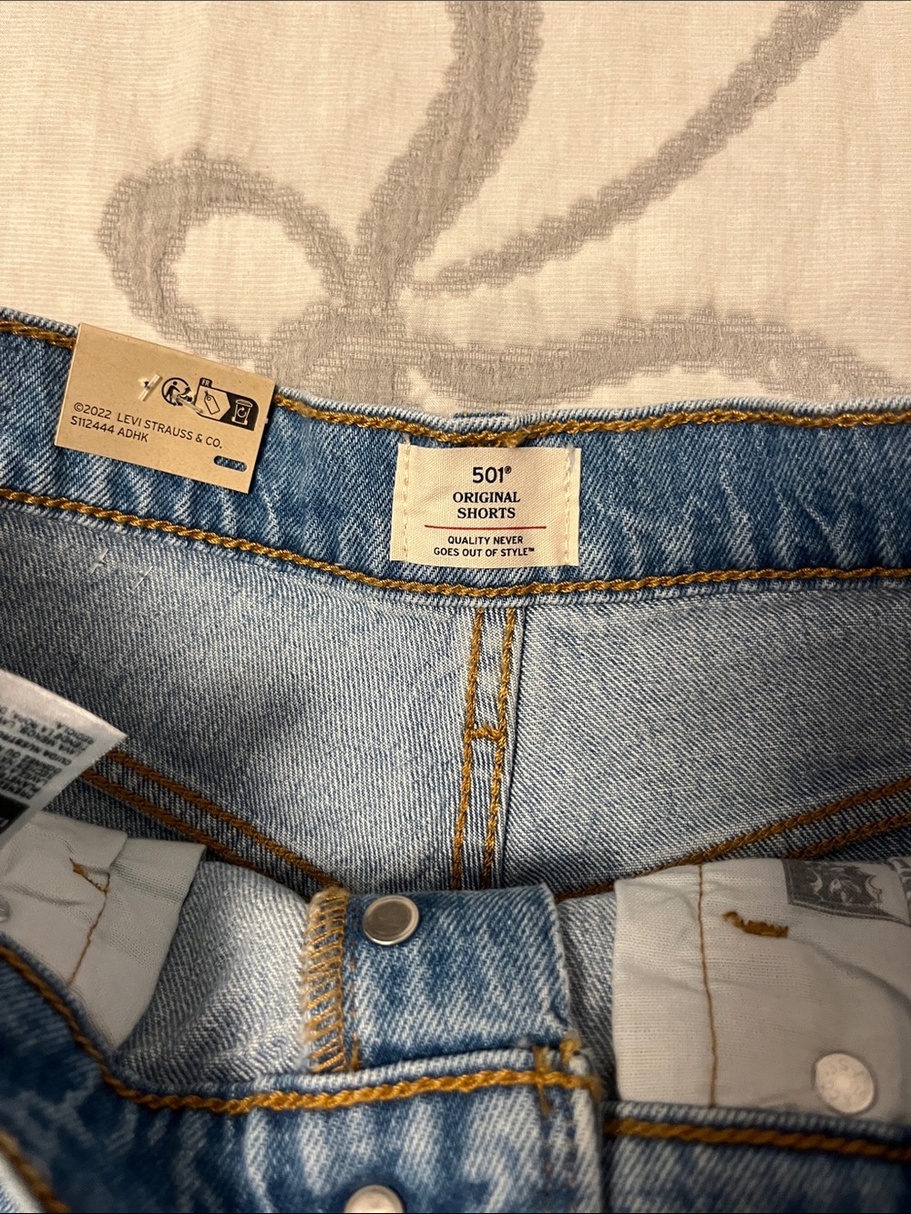 NWT Levi’s 501 Original Denim Shorts Stretch - Picture 3 of 10